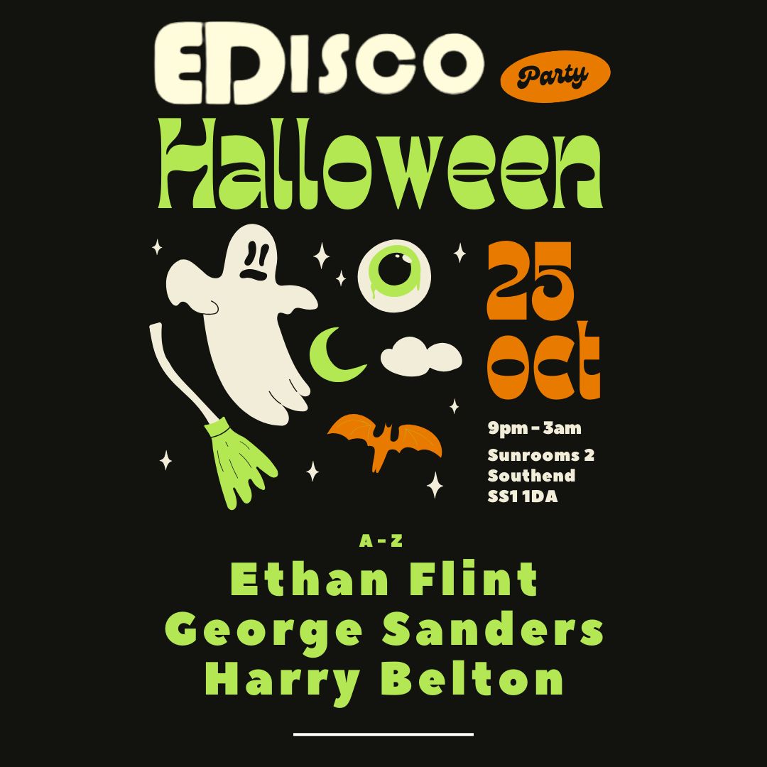 Friday 25th October - Edisco - Halloween Fancy Dress Party £12 Entry