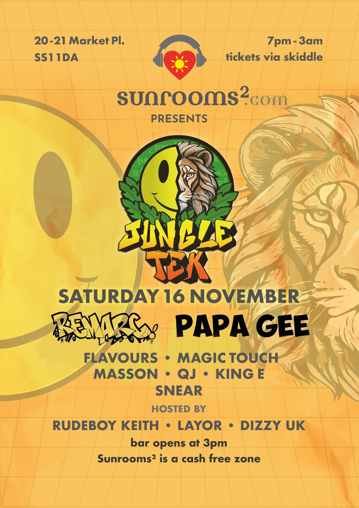 Saturday 16th November - Jungle Tek