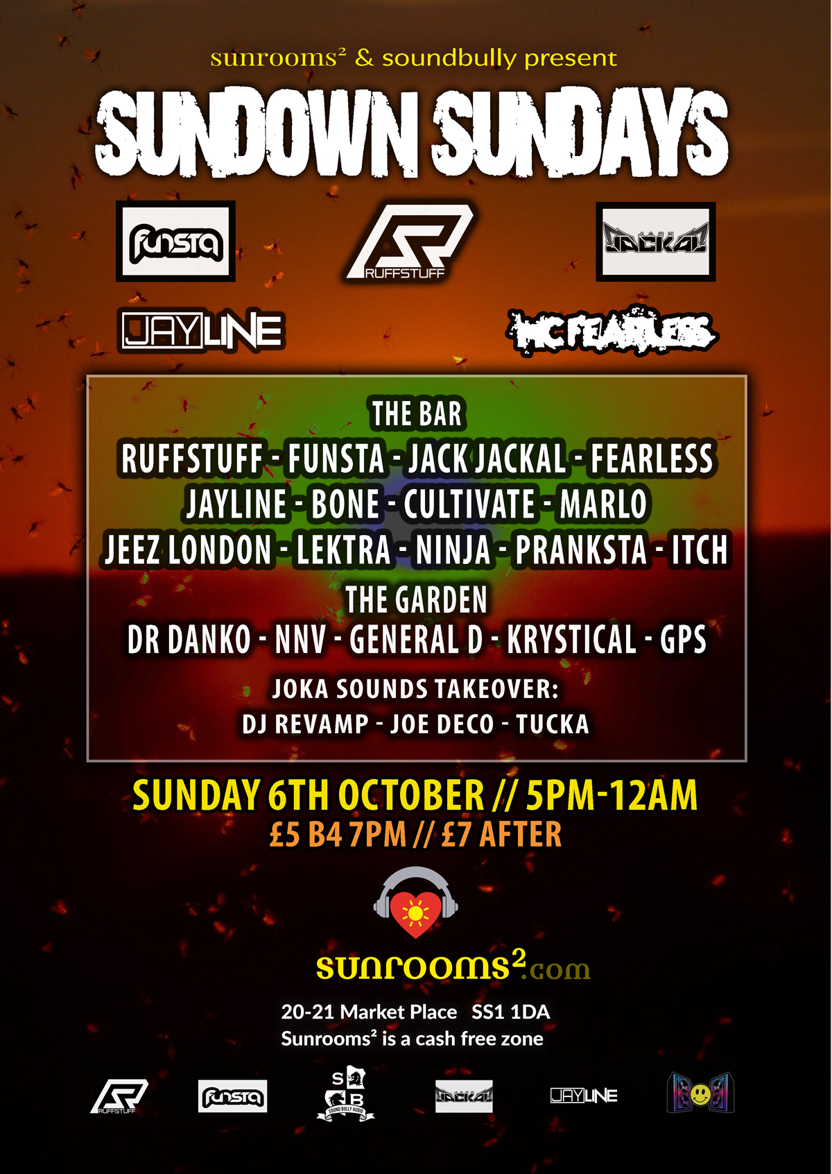 6th October - Sundown Sunday - DJ Jay Line presents.