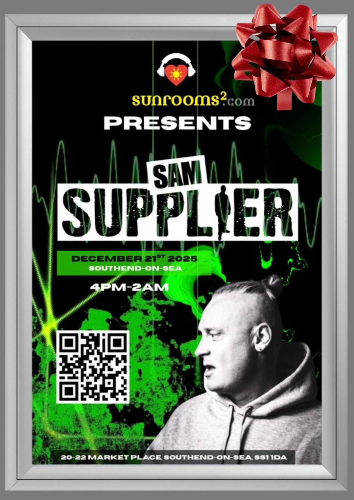 Sunday 21st December - Sunrooms Presents - Sam Supplier 4pm - 2am