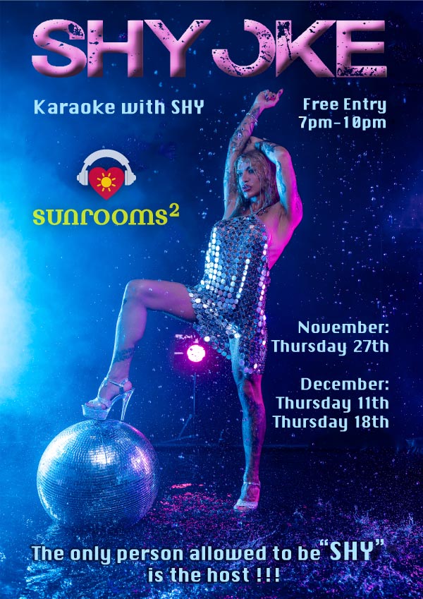 Thursday 27th November - SHY-OKE  7pm - 10pm + DJ Kane till 2am