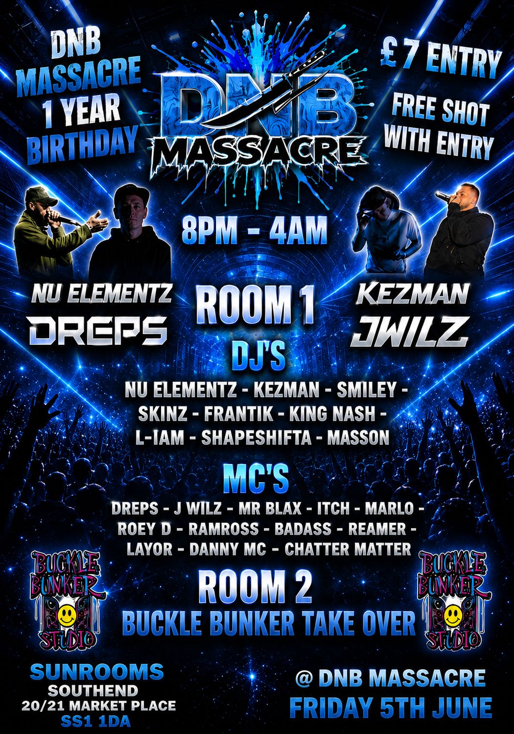 Friday 5th June - D&B  - 8pm - 3am
