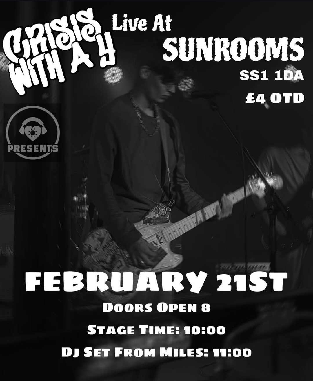 Saturday 21st February - LIVE BAND Crysis  - In The Loft