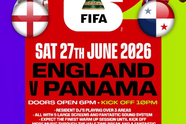 Saturday 27th June - World Cup Fan Zone - Doors Open 2pm - Kick Off