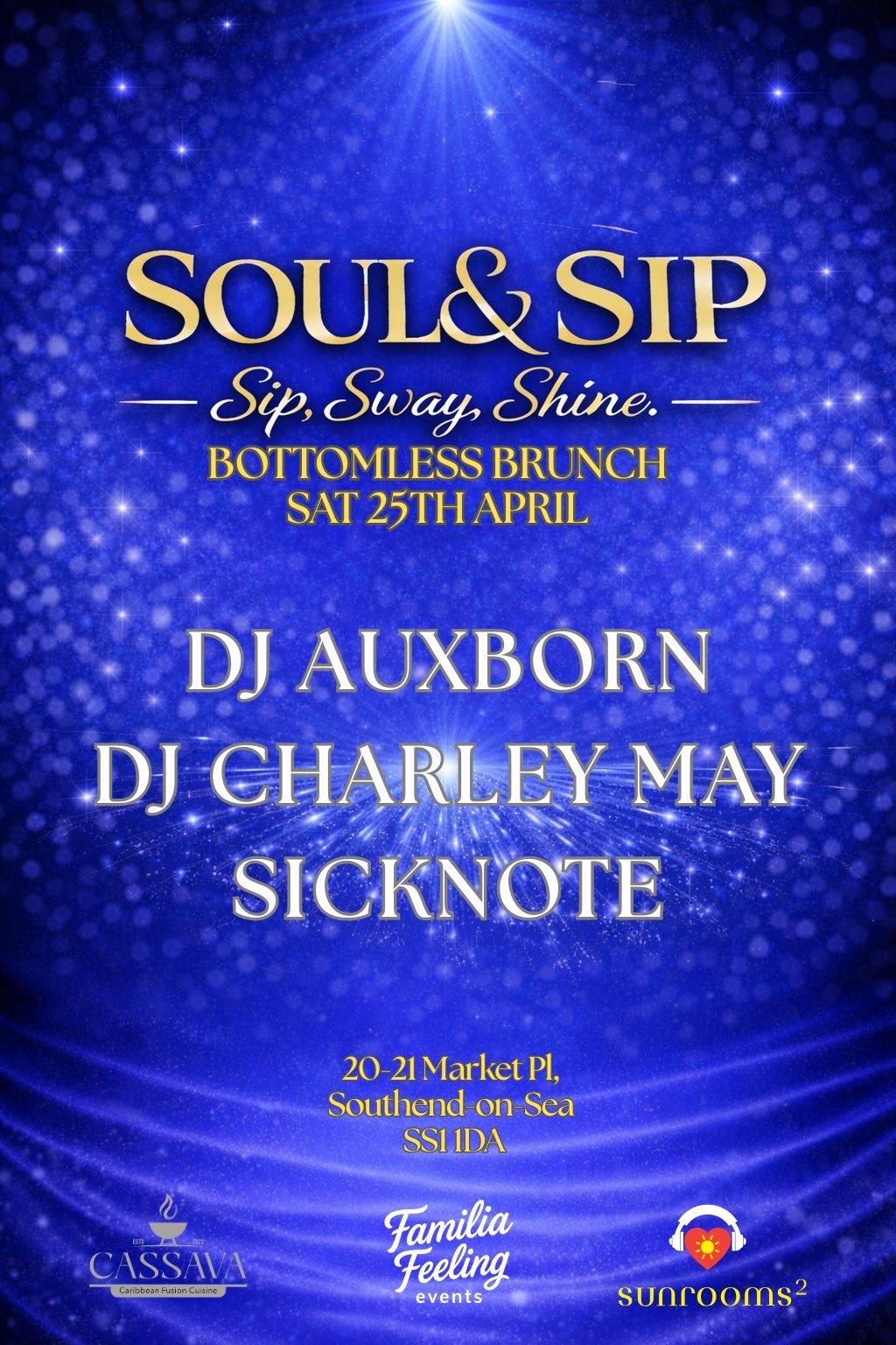 Saturday 25th April - Familiar Feeling - Bottomless Brunch -2pm