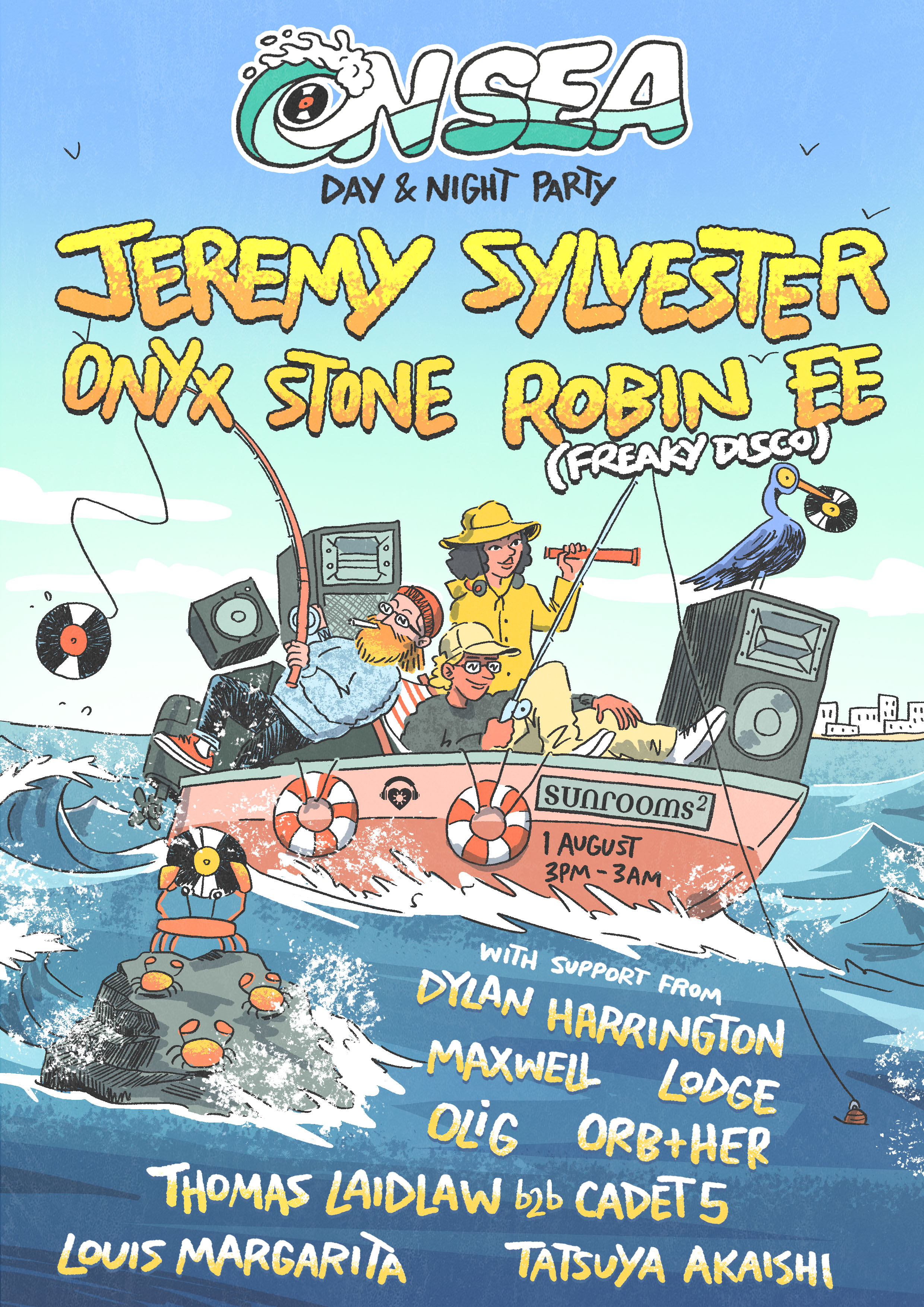Saturday 1st August - On Sea - 12 Hour Party