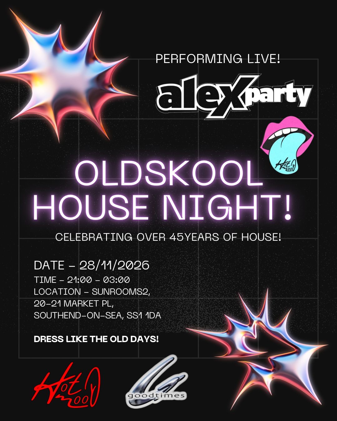 Saturday 28th - November - Hot Mood Present -  DJ Alex Party