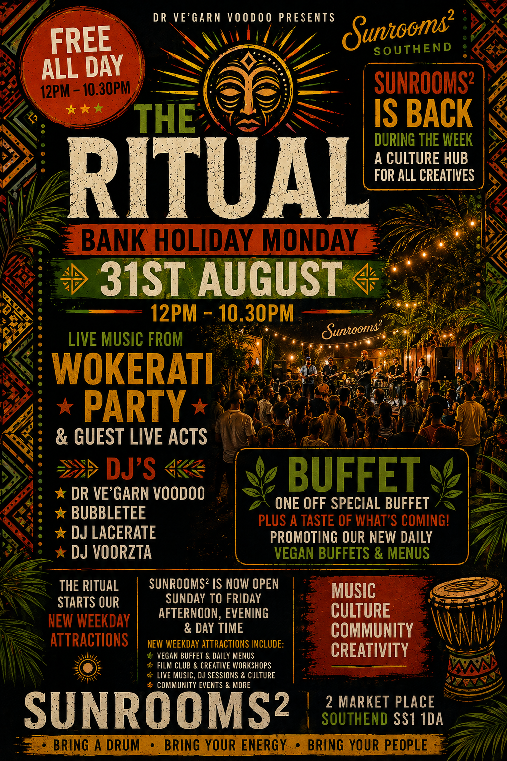 Bank Holiday Monday 31st August - The Ritual - Free Entry
